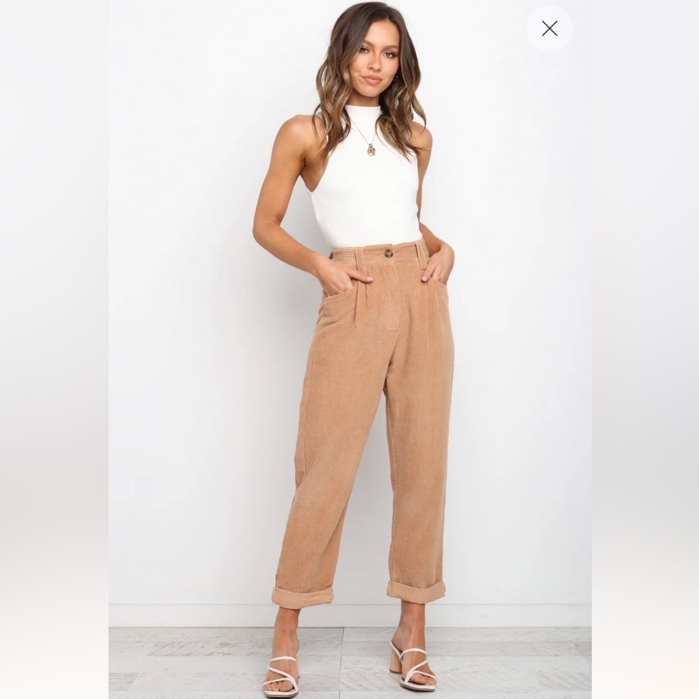 Petal + Pup NWT Talaren Corduroy Beige Wide Leg Baggy Trouser Pants Size Small - Picture 1 of 9